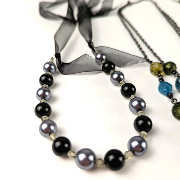 Costume Jewelry Necklace Lot x3 - Picture 2 of 7
